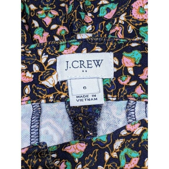 J. Crew Womens Size 6 Floral Paisley Multicolored Capri Cropped Pants - Picture 5 of 12